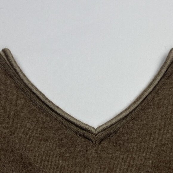 Flora Fedi Taupe Italian Wool/Cashmere Tank Top  Size L - Picture 3 of 4